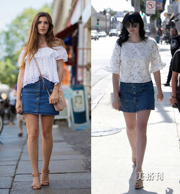 白色慵懒风吴昕同款连衣裙,吴昕最惊艳的一字肩裙