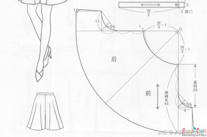 吊带裙马甲短裤连衣裙裁剪图,背心荷叶边裙裁剪图