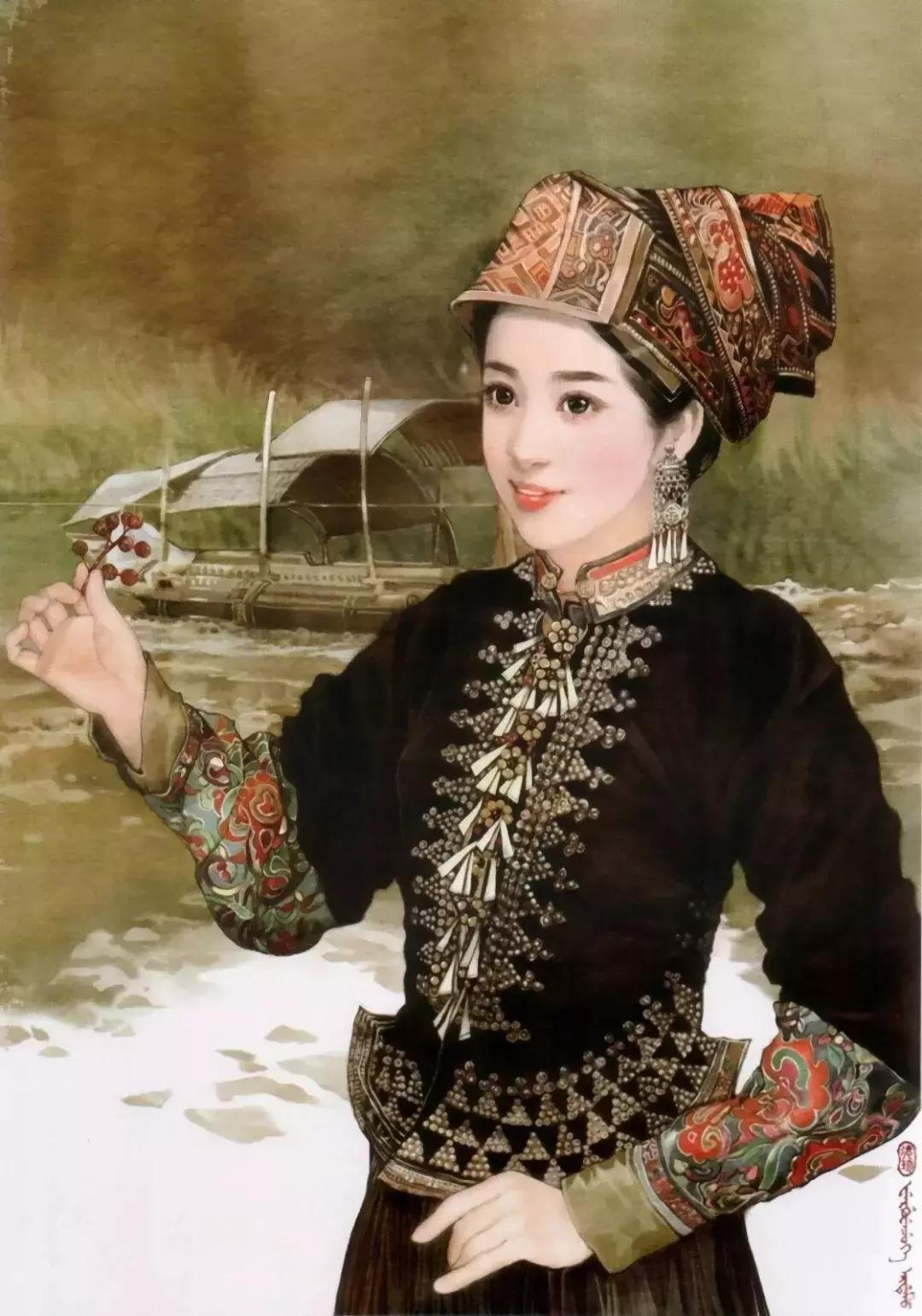 插画美女唯美简约,台湾当代著名的插画家