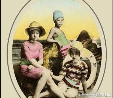 百年前女性泳装,百年前日本女子照片