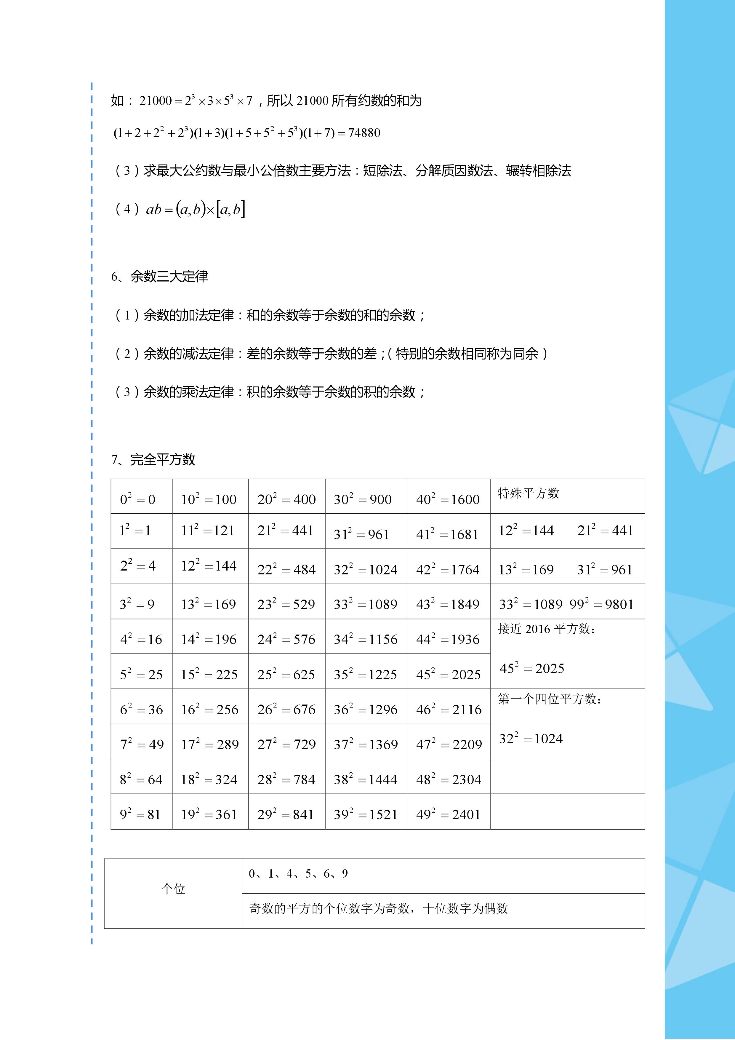 小学奥数知识点总结附精简例题,奥数的奥妙