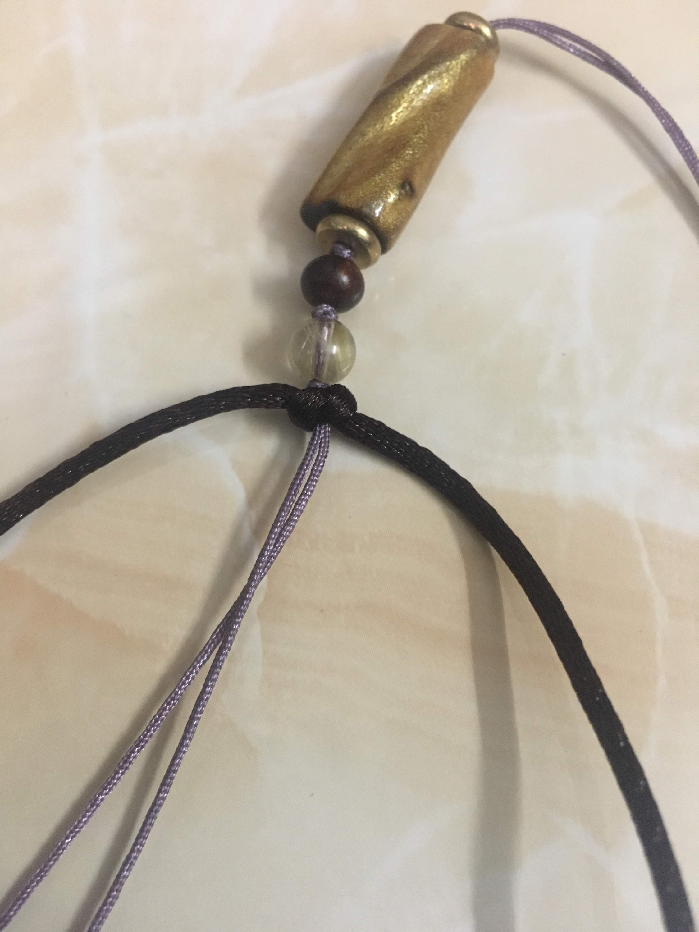 金丝圆珠手链编法,金丝柳管状手串