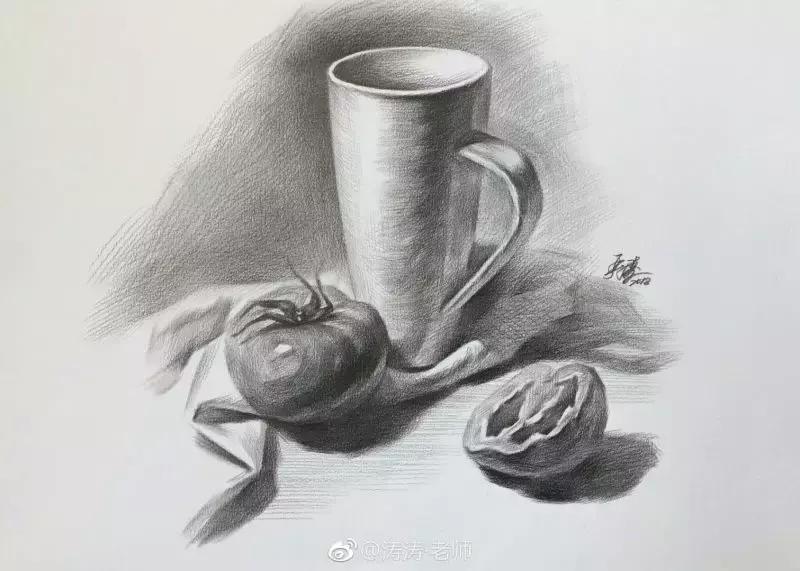 儿童素描6-9岁超级简单儿童素描,素描不会构图怎么办