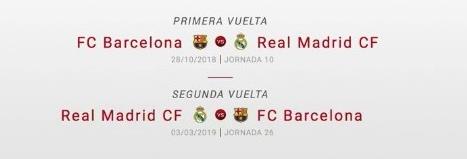 2018西甲联赛赛程时间表,2018-2019西甲赛程