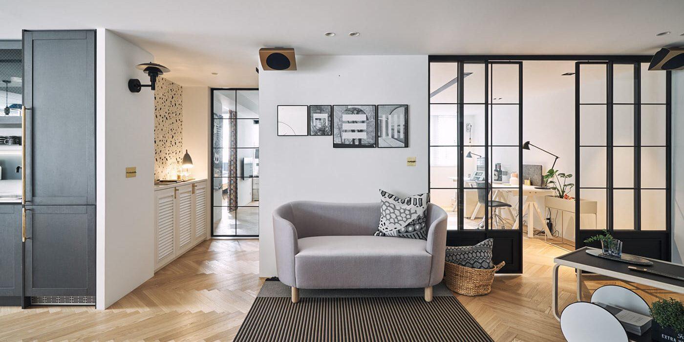 100平室内设计三口之家案例,设计师为一家六口设计房子