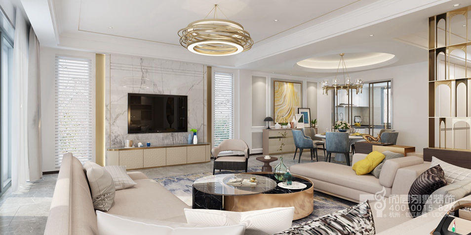 原筑壹号港式装修,错落层次感建筑设计