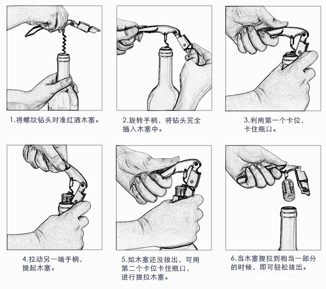 红酒开瓶器正确使用方法蝶形,红酒开瓶器怎么使用视频