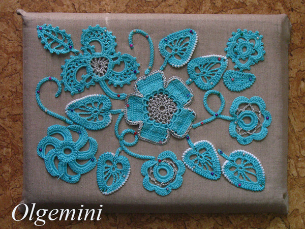 精美大气的一款爱尔兰花样拼接包包