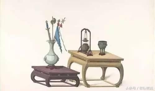 古典明清家具黑白手绘图,明清家具的对比图手绘