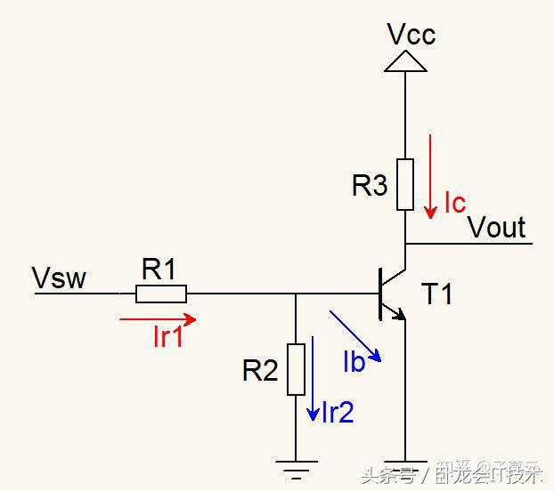 三极管自激振荡开关电源电路图,三极管如何判断它工作在开关态势