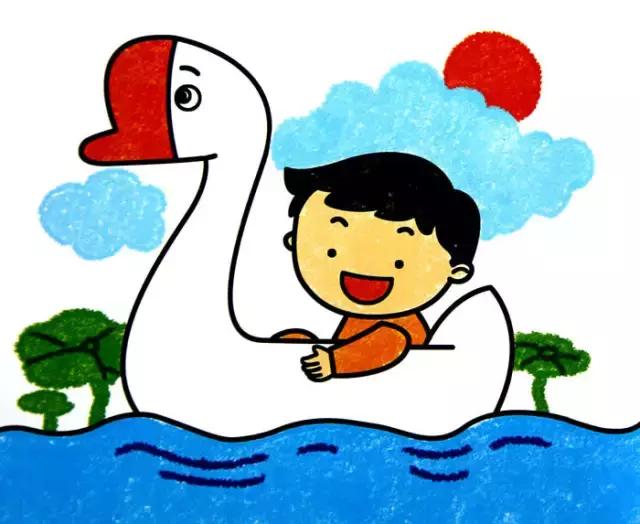 儿童油画棒画原创高清素材,儿童油画棒画素材