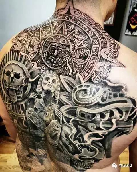 纹身玛雅图腾花臂图案大全,玛雅纹身图腾素材