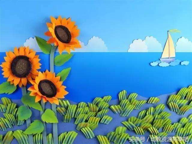 幼儿园粘墙上创意手工简单,幼儿园老师手工粘贴作品