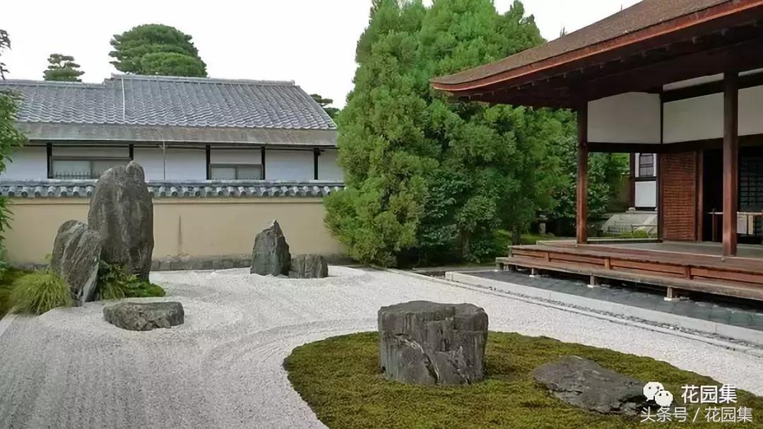 枯山水的造园手法,枯山水画法
