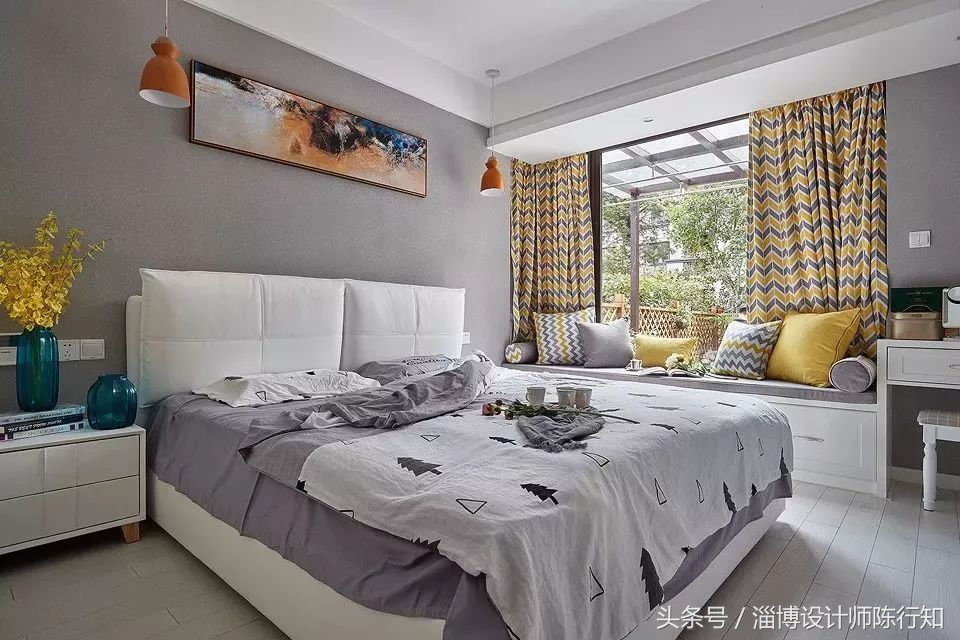 卧室软装窗帘搭配效果图,软装搭配卧室窗帘