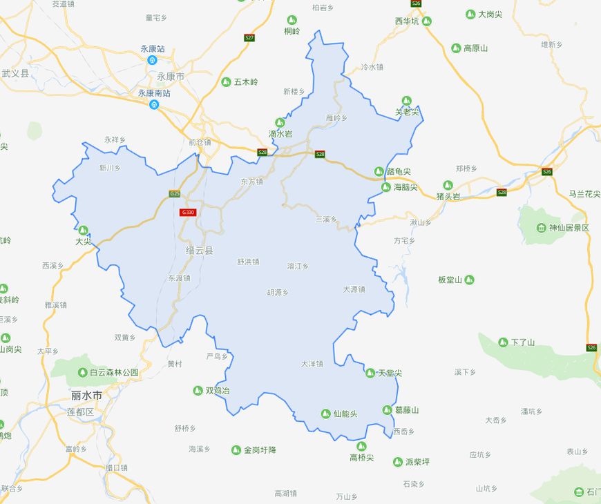 浙江省丽水市缙云县地名介绍,浙江缙云名字来源