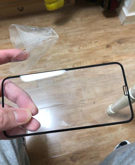iphonex钢化膜黑边测试图,苹果x钢化膜划痕图