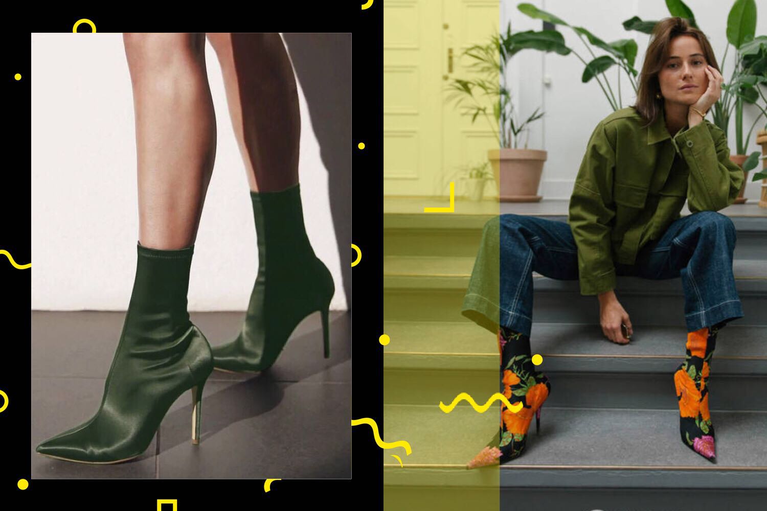 袜靴搭配示范女,长筒袜靴高级搭配