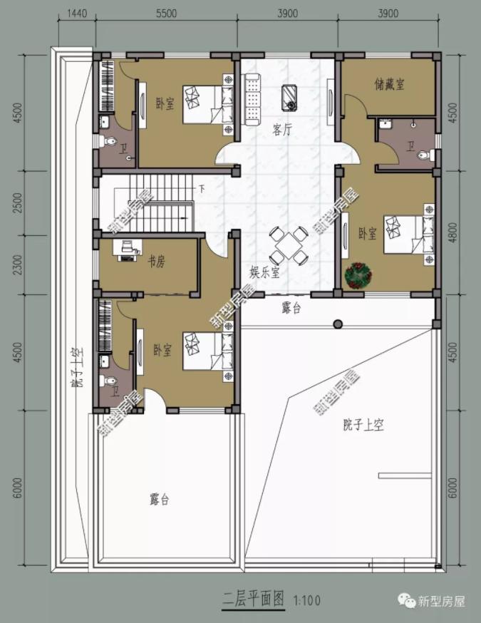 5套农村别墅小院户型设计图，这样的房子在农村建起来太美了