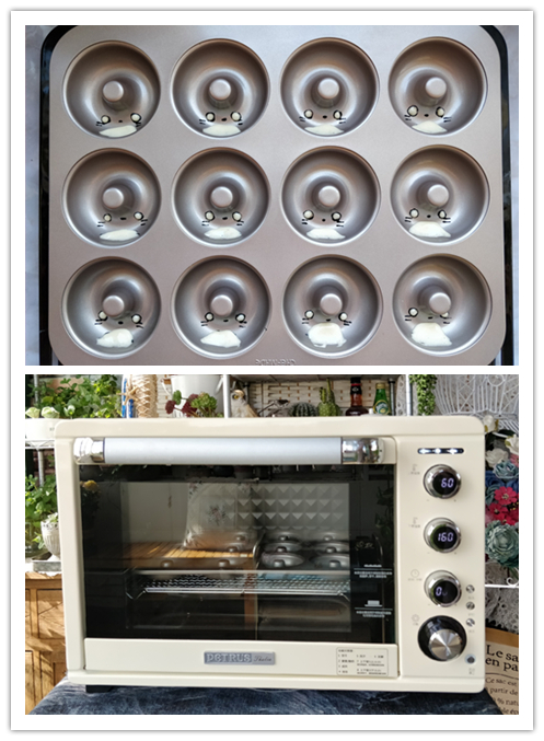 龙猫甜甜圈面包,柏翠5040烤箱