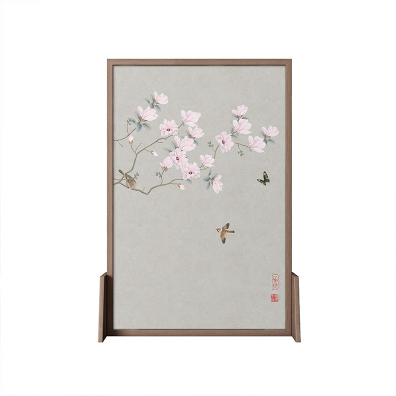 新中式客厅茶室一体屏风,茶室隔断屏风2022年新款半圆形