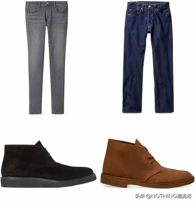 男人穿白色牛仔裤配什么鞋子好看,男士穿呢子大衣牛仔裤配什么鞋子