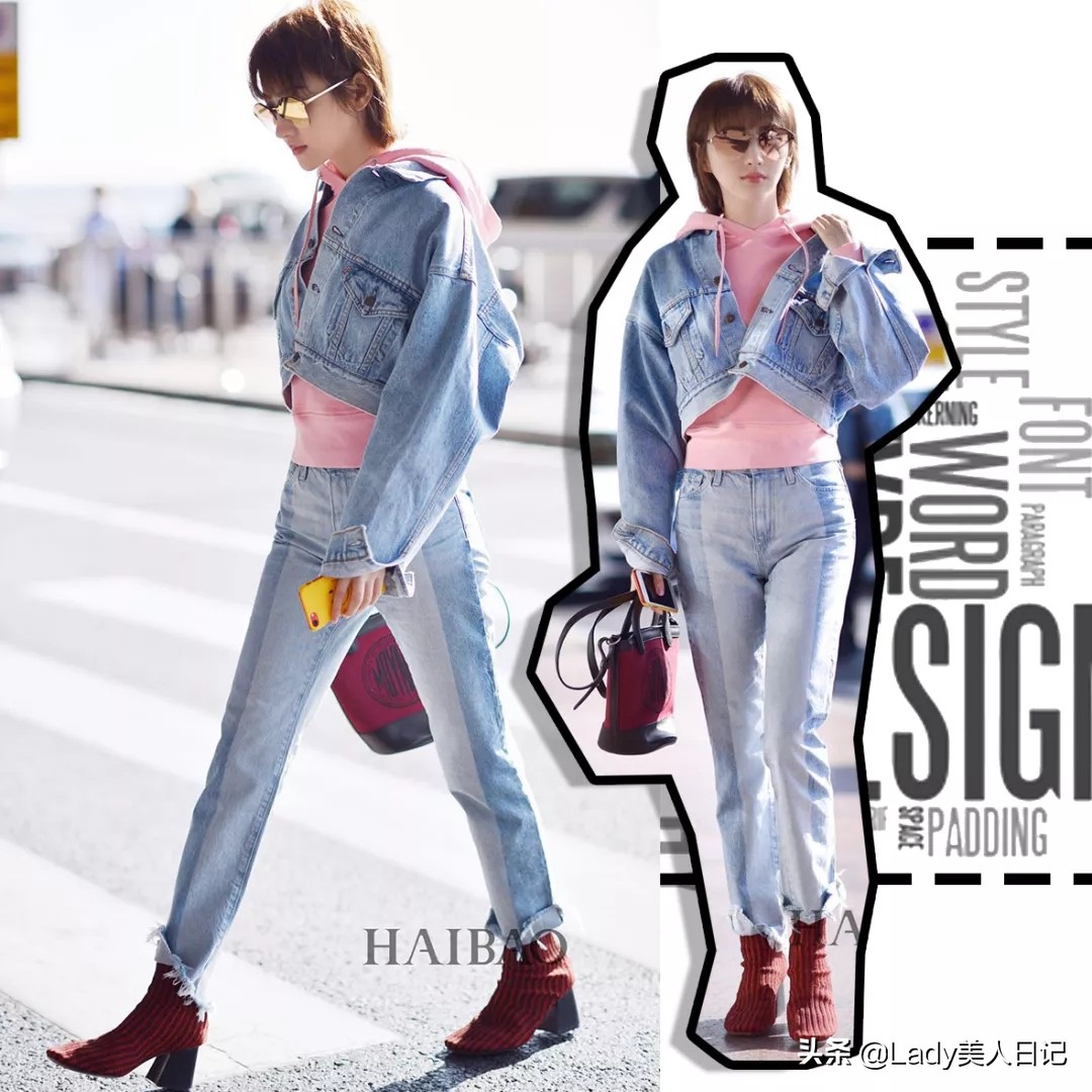 黑色落肩卫衣裤子搭配微胖女生,微胖卫衣搭打底裤穿搭