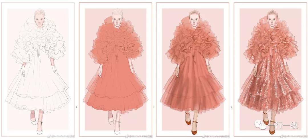 服装设计效果图技法大全,procreate服装设计手绘效果图