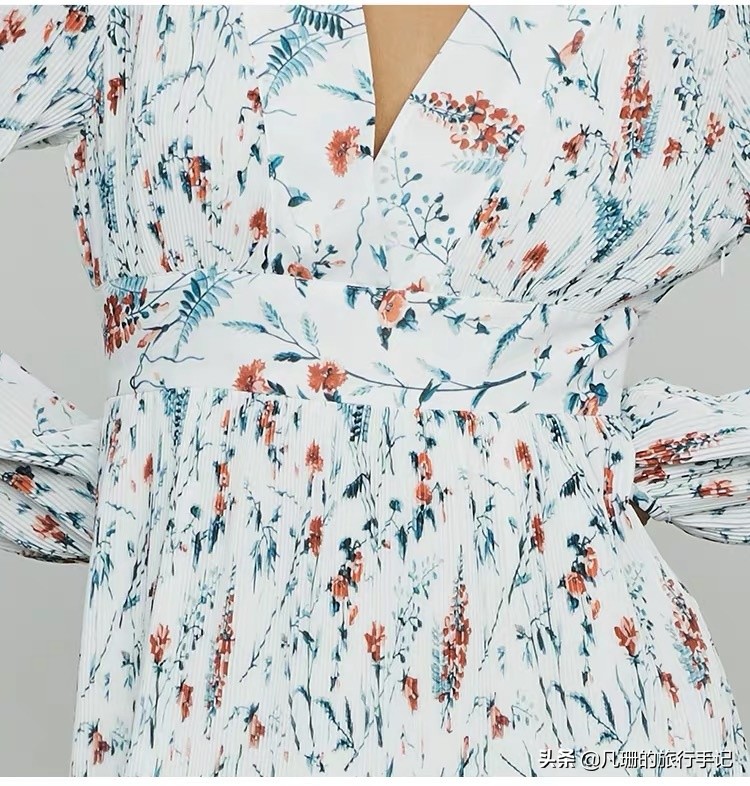 度假风绿色连衣裙,法式桔梗仙女裙​