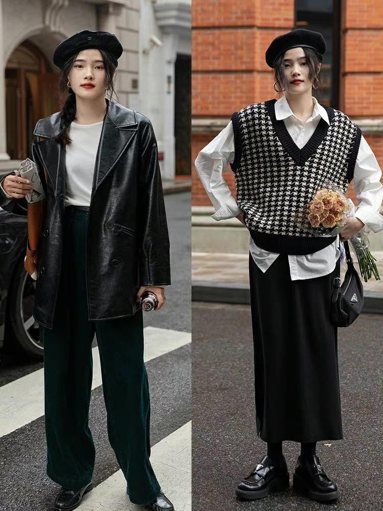 秋天流行一种穿法叫“叠穿”，韩系简约穿搭，营造穿衣层次感