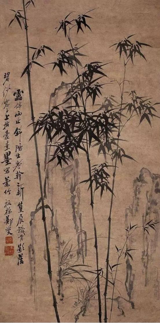 郑板桥听竹图高清大图,郑板桥竹子画欣赏三百字