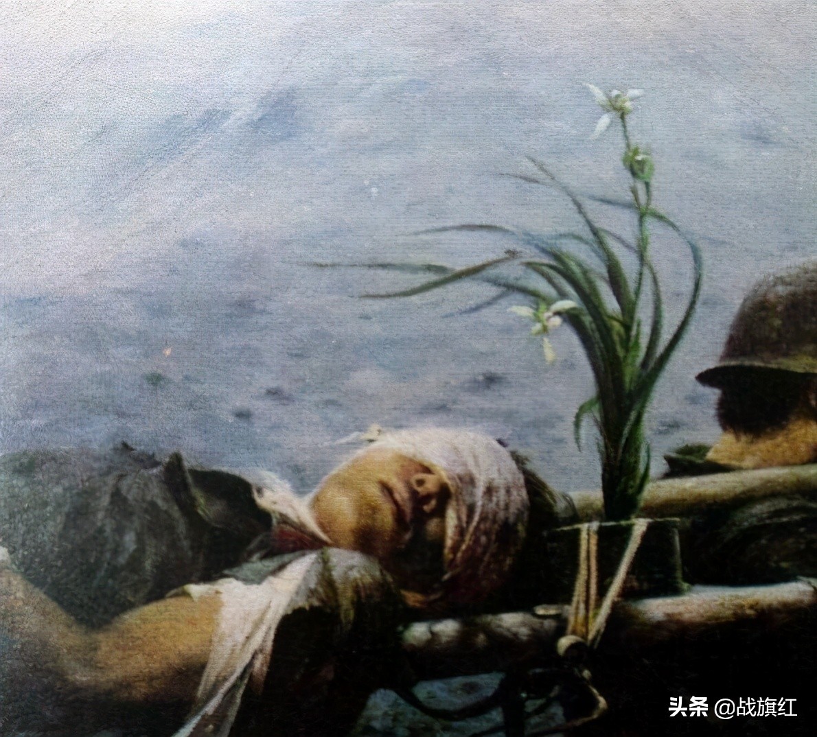 卫生员牺牲时身体定格：左手抱伤员，右手伸向药包，授荣誉称号