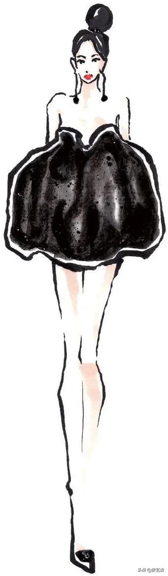 时装画如何构图,时装画手绘表现技法书