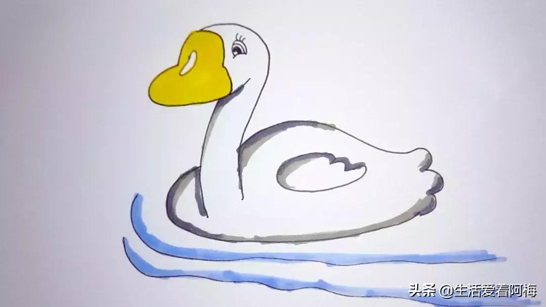 鹅孵蛋的简笔画图片大全可爱简单,简笔画鹅的画法小班