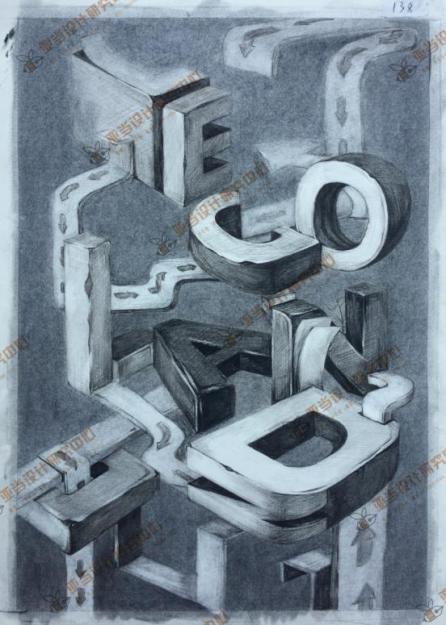 艺术考研设计素描题目,艺术考研设计基础范例