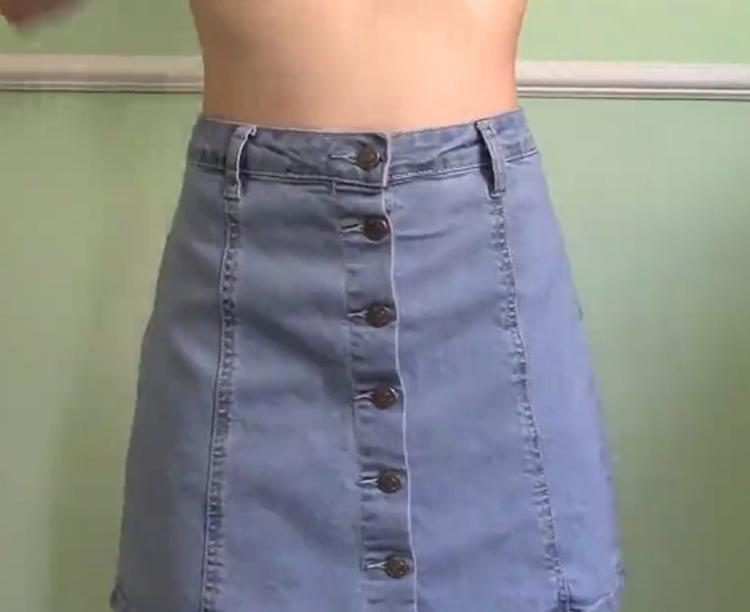 半身裙腰围大了没有皮带孔怎么穿,半身裙买大了怎么修