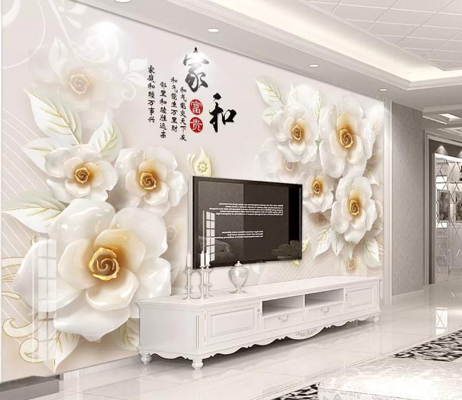 客厅沙发浮雕立体挂画背景墙,现代装饰风格电视背景墙效果图