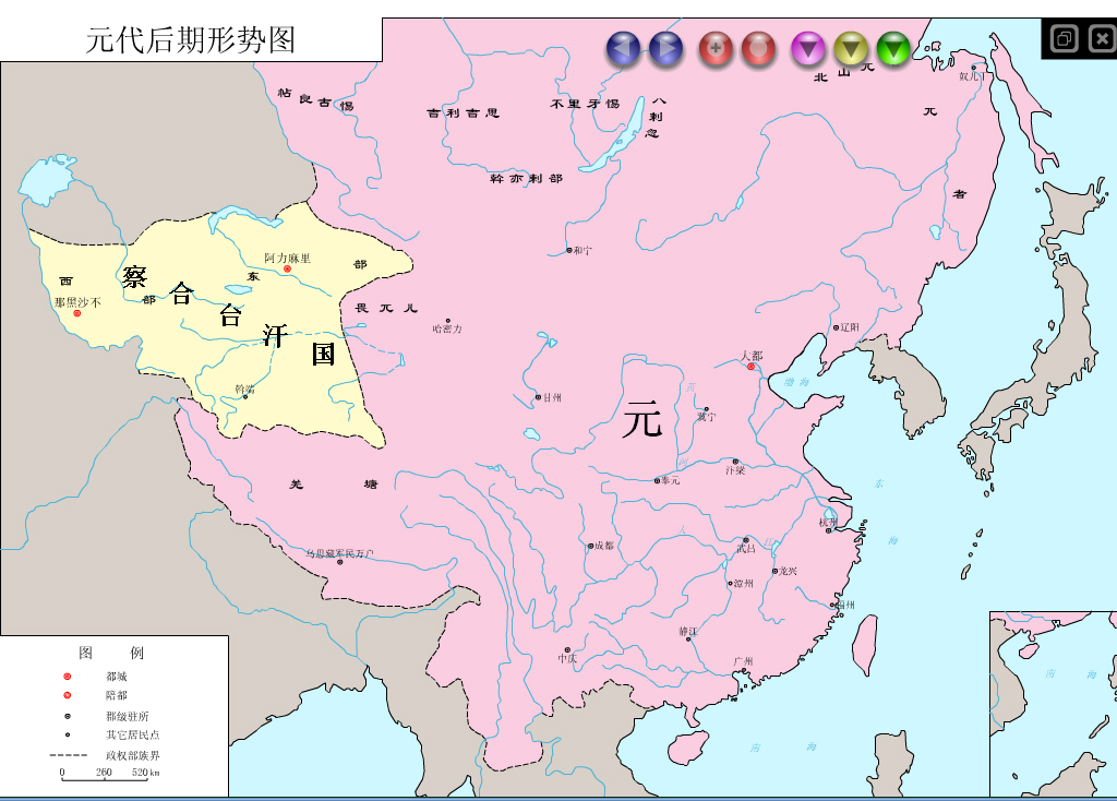 中国南宋时期各国地图,中国古代宋到清地图