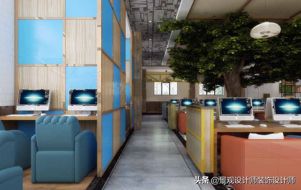 网咖设计效果图,网咖设计图哪找