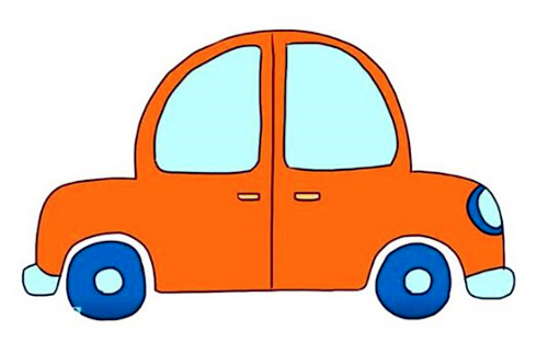 怎么画小汽车儿童简笔画,警车小汽车简笔画怎么画