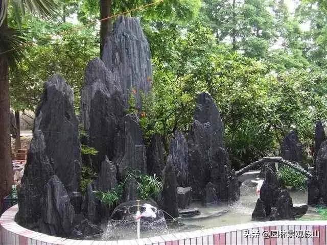 100种景观置石图片,100种园林造景图片