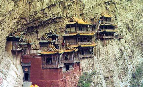 山西浑源悬空寺掠影,山西悬空寺浑源开放时间