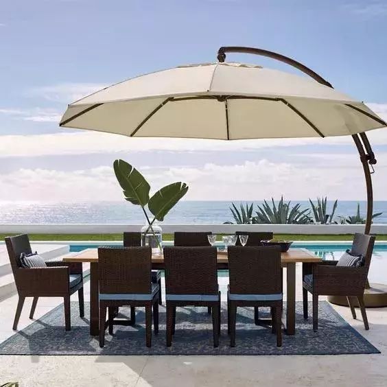 户外遮阳伞使用技巧图片,户外遮阳伞选择方式