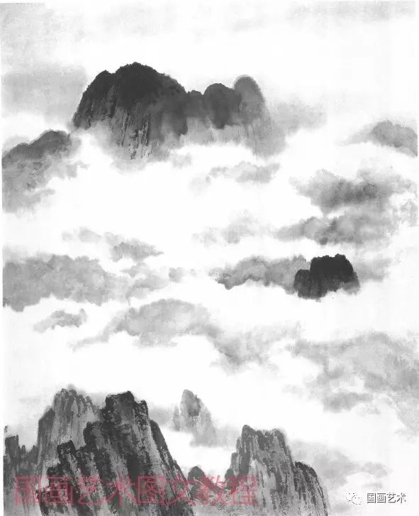 山水画基础技法分享,师恩钊泼墨山水画技法视频