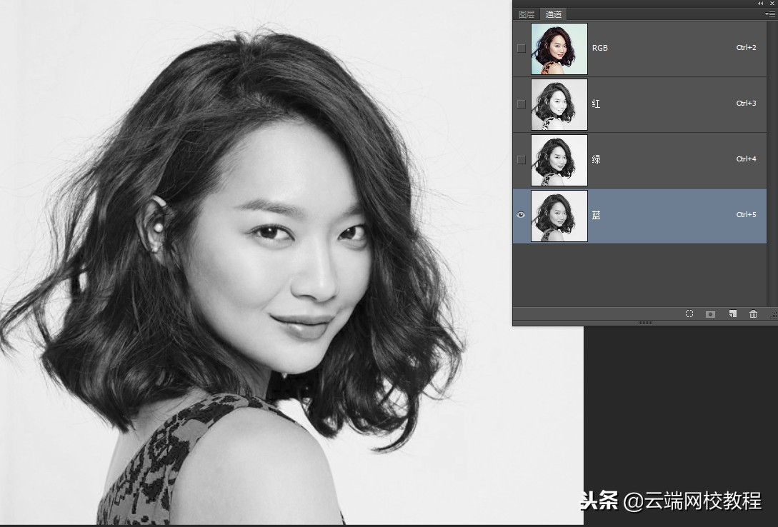 ps通道人像抠图,ps怎么用通道抠人像