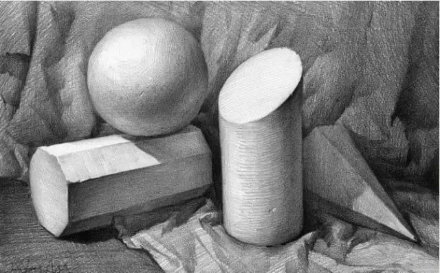 怎么把素描几何体画好,石膏几何体组合结构素描