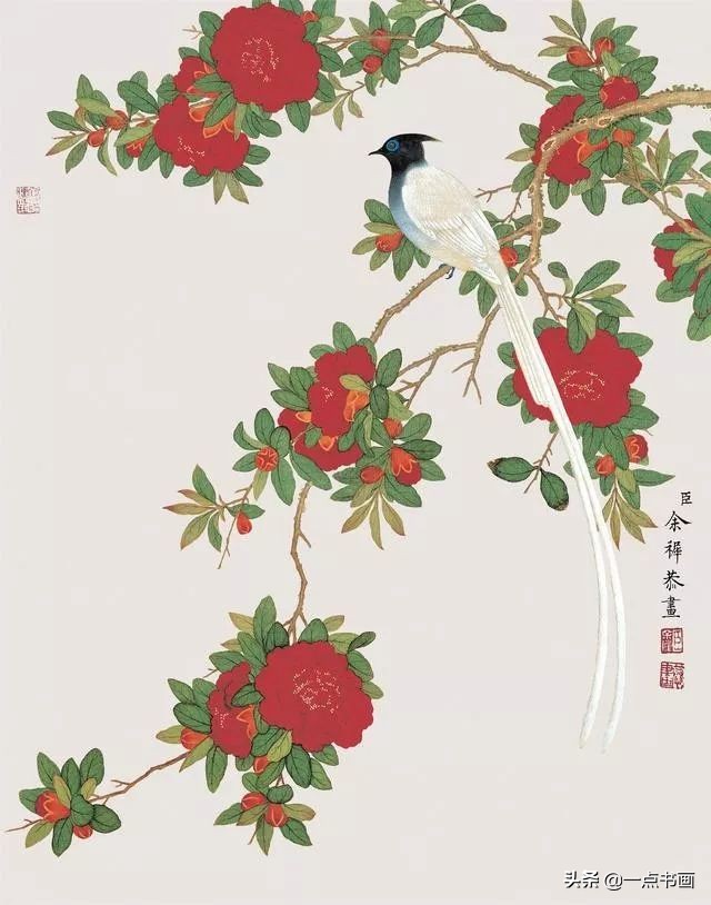 清代画家沈振麟花鸟动物作品欣赏,清代名家山水工笔画作品欣赏