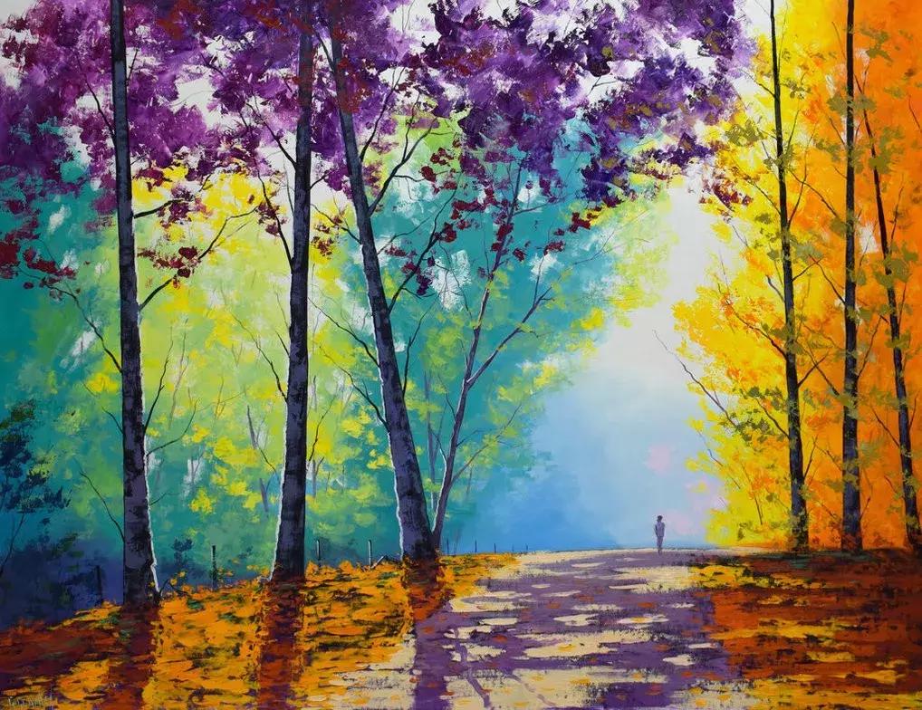 三个画家笔下的雪景,三位油画家的风景画