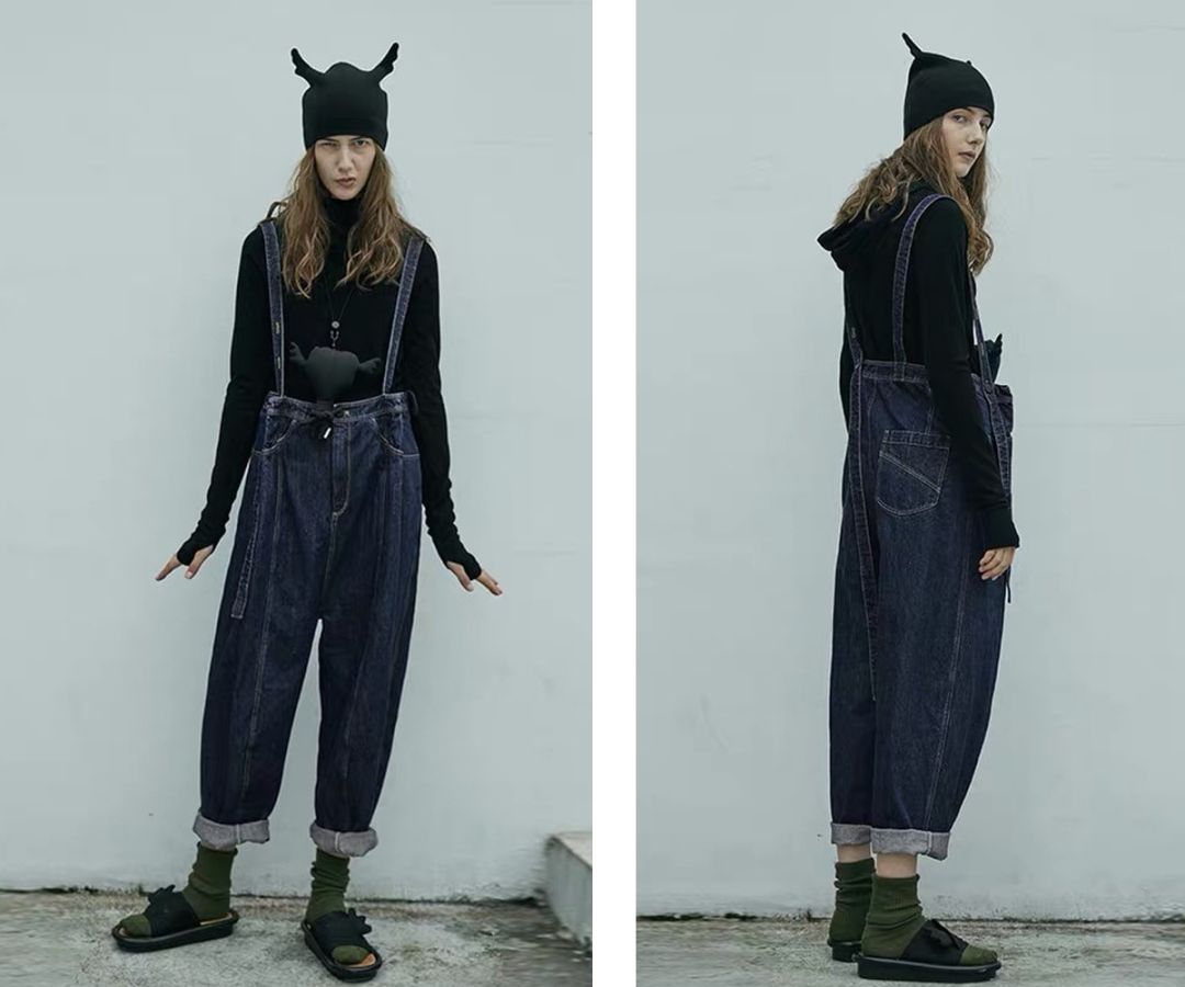 穿上背带裤，校门口保安叔叔都不拦我