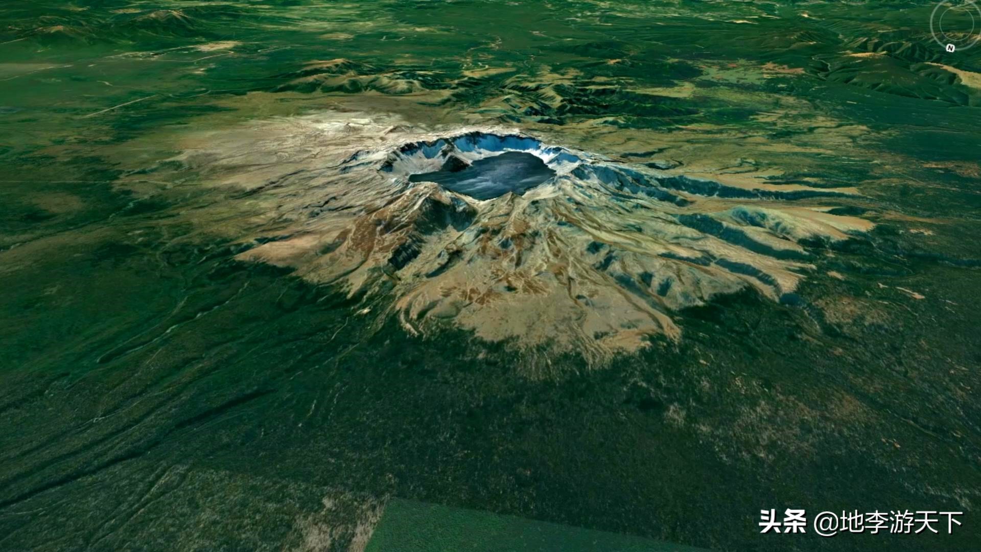 卫星地图看神秘的长白山,卫星地图中的长白山